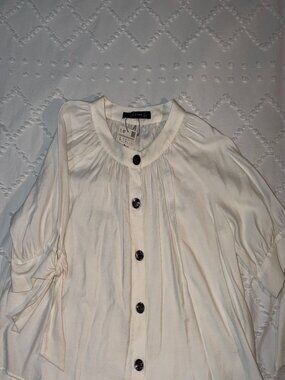 Zara off-white blouse